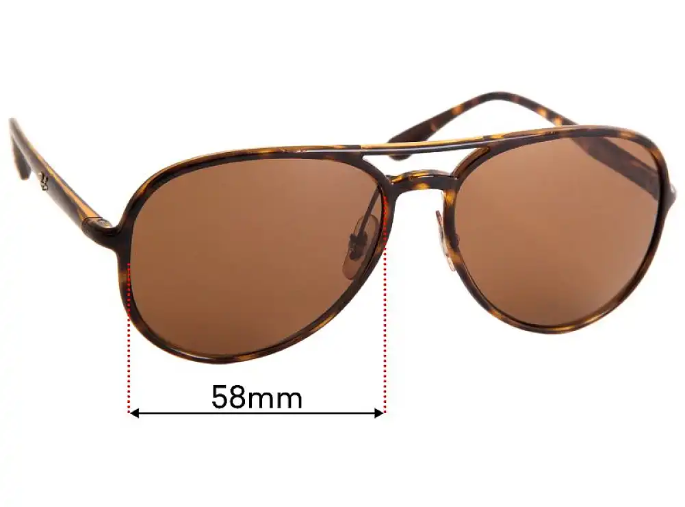 パーツ Ray Ray-Ban RB4320-CH 58mm Lens Replacement